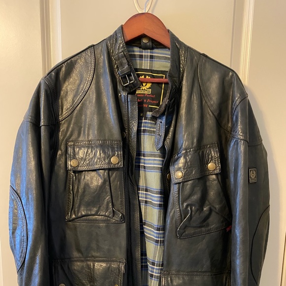 Men’s Belstaff dark leather jacket. - Picture 4 of 4